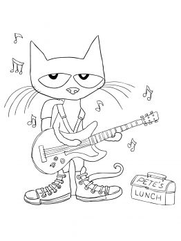 Get creative with pete the cat free rocking in my school shoes coloring page