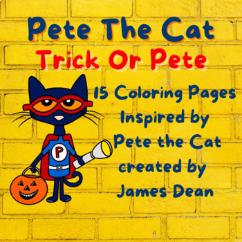 Pete the cat halloween coloring pages
