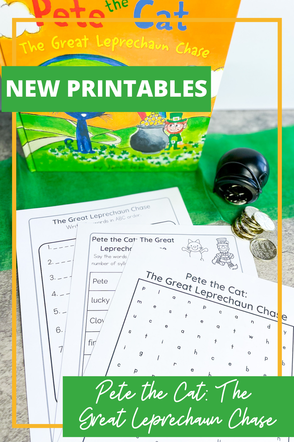 Pete the cat great leprechaun chase activities