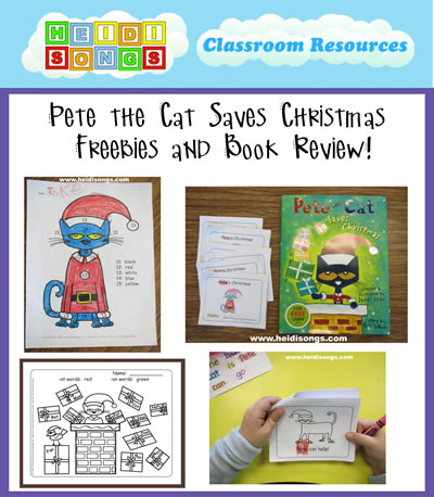 Pete the cat saves christmas freebies and book review