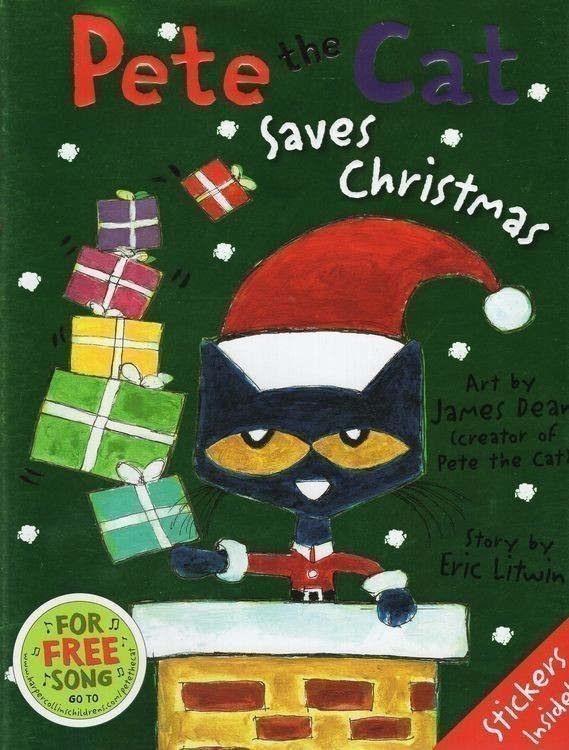Pete the cat saves christmas a christmas holiday book for kids pete the cat