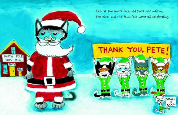 Pete the cat saves christmas includes sticker sheet a christmas holiday book for kids by eric litwin james dean kimberly dean hardcover barnes noble