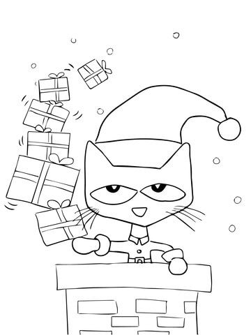 Pete the cat saves christmas coloring page free printable coloring pages christmas coloring pages christmas coloring sheets pete the cat