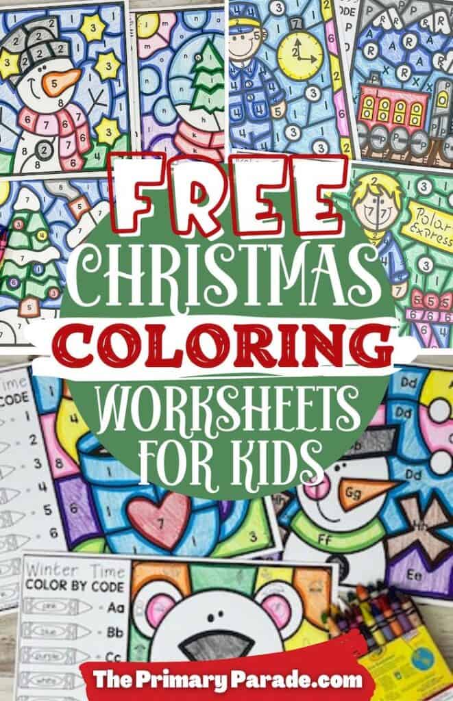 Cute christmas coloring pages for kids