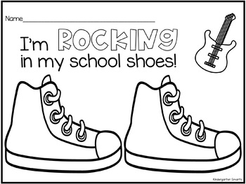 Rocking in my school shoes coloring page by kindergarten smarts tpt