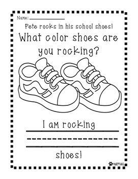 Rocking in my school shoes writing pete the cat first day of school activities preschool lessons