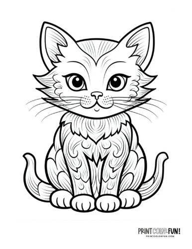 Paws play cat coloring pages craft fun more at