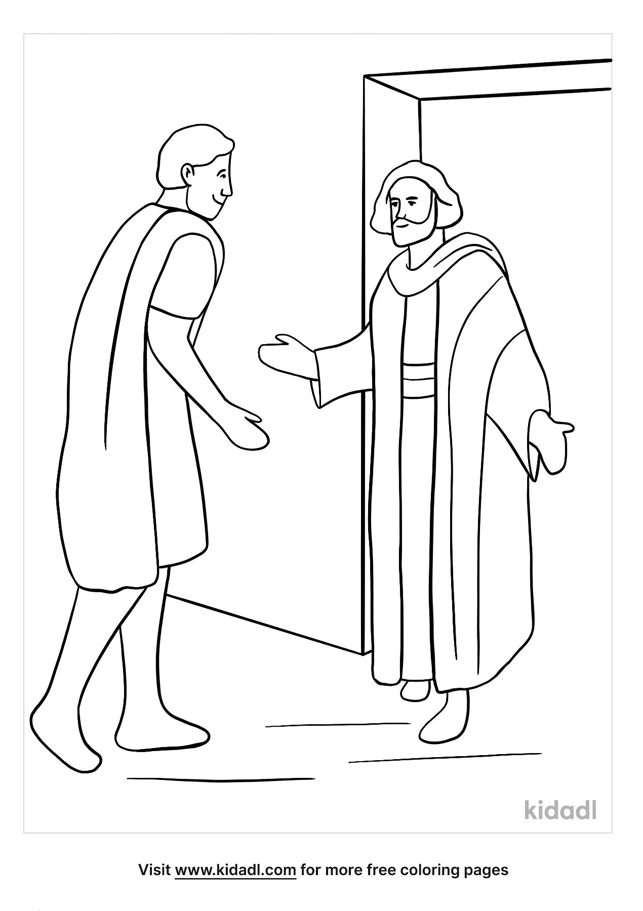 Free peter and cornelius coloring page coloring page printables