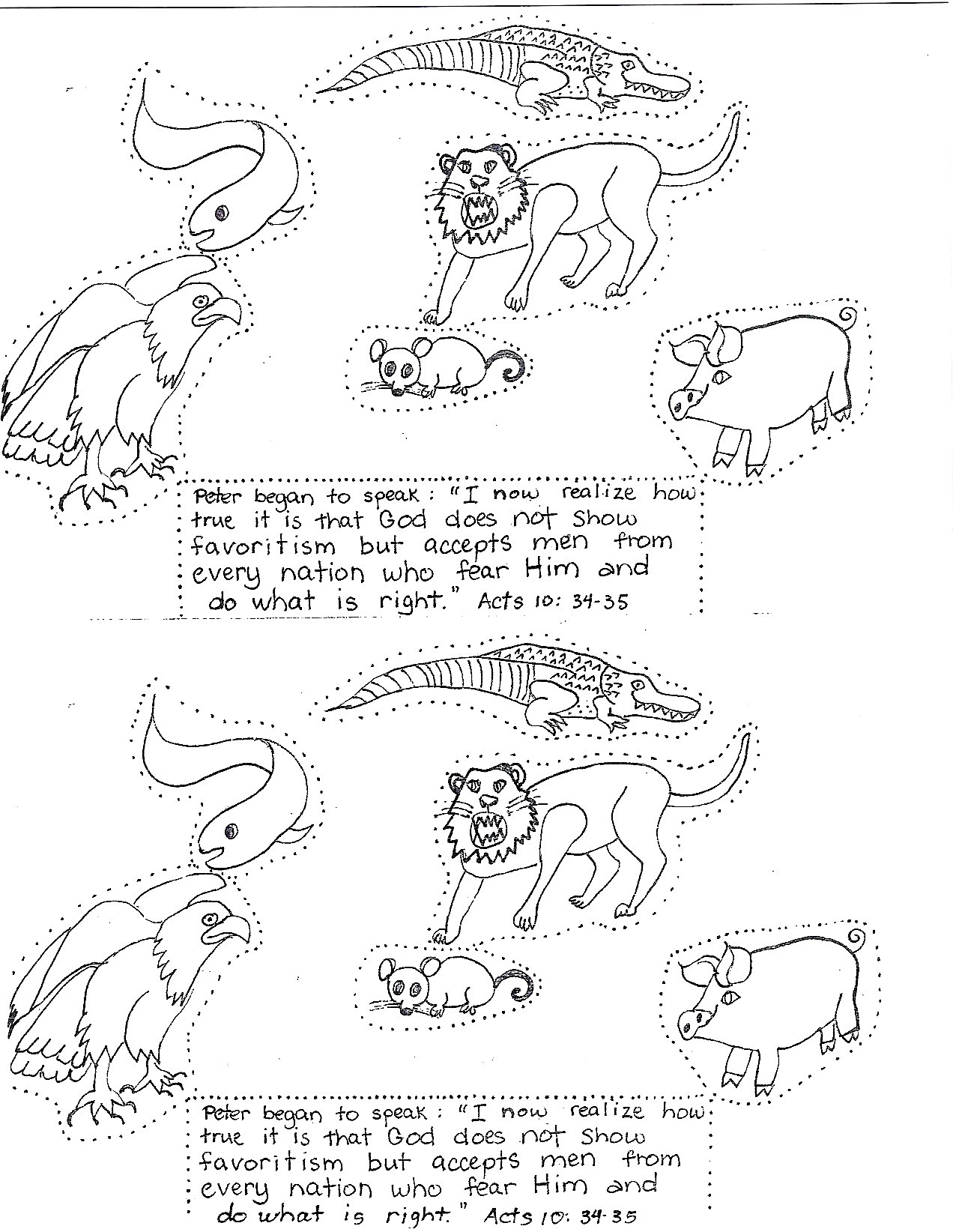 Peters vision aunties bible lessons