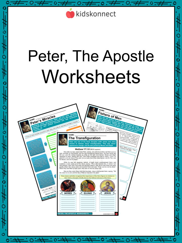 Peter the apostle worksheets biblical background from simon to peter relevance