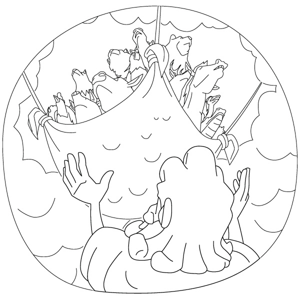 Peters vision of the animals coloring page