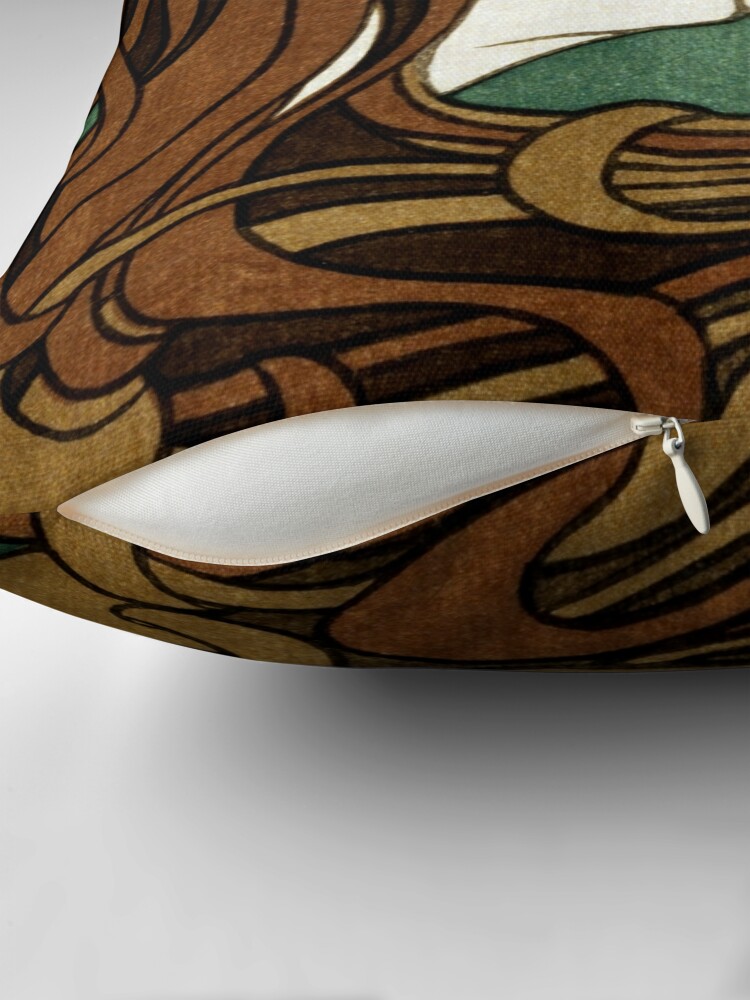 The kiss by peter behrens throw pillow for sale by cjgraphic