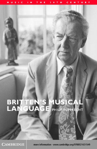 Brittens musical language by soni petrovski