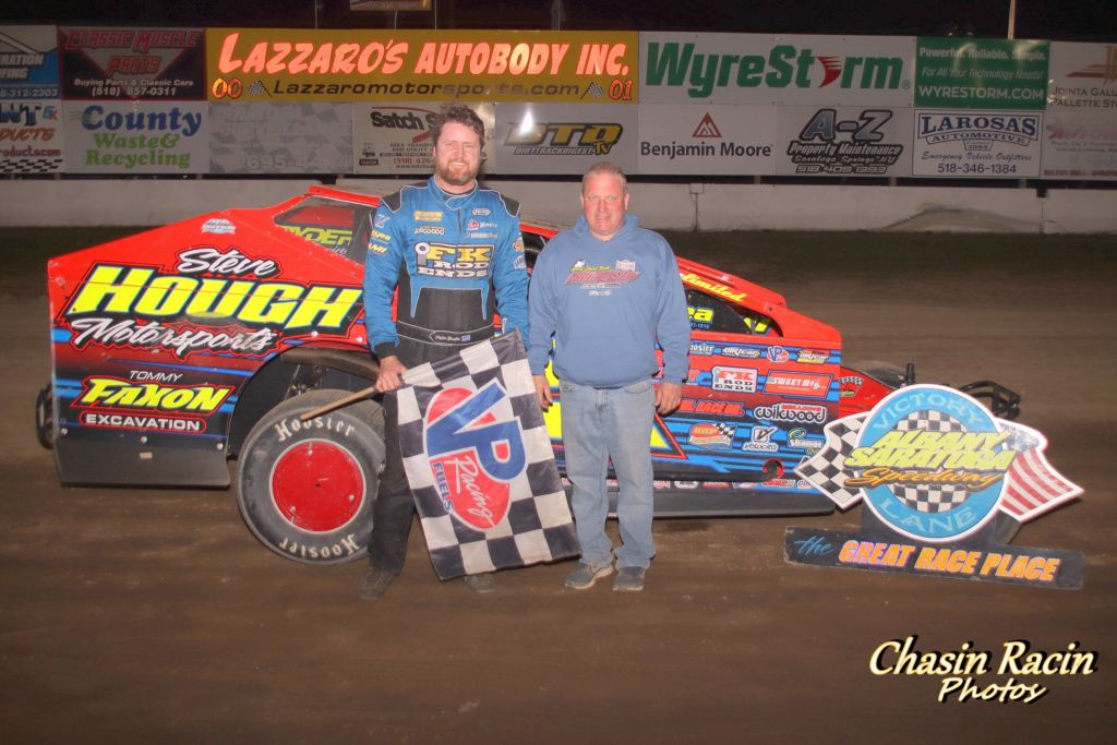 Chasin racin britten claims st win of season at albany saratoga speedway