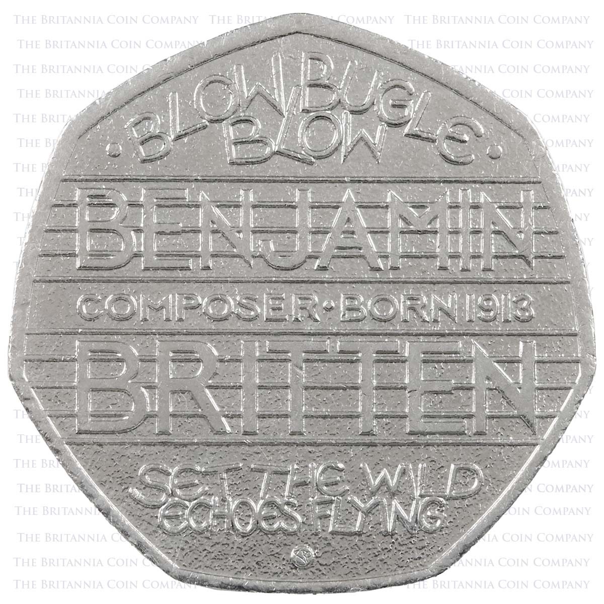 Benjamin britten circulated uk p coin