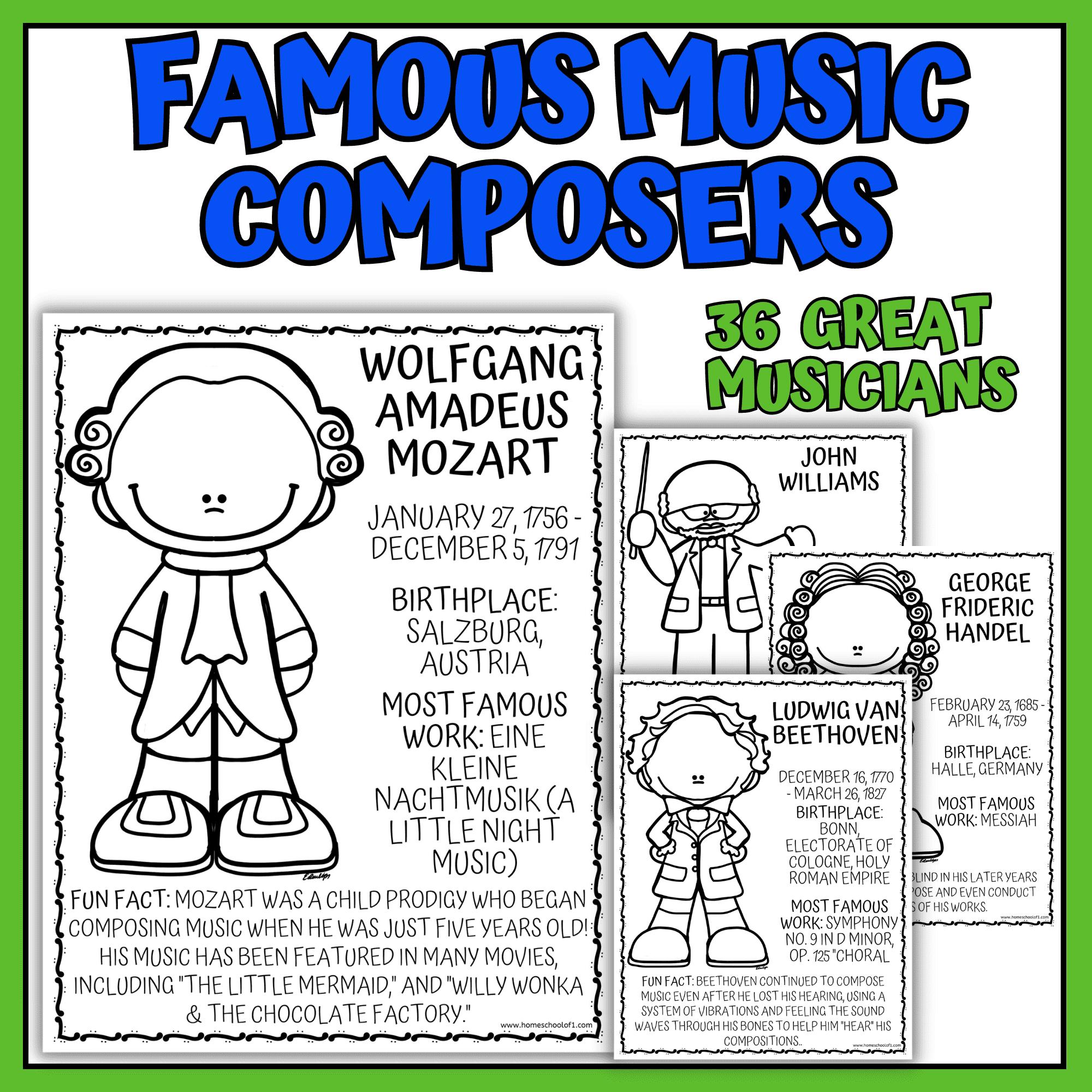 Music posers coloring pages