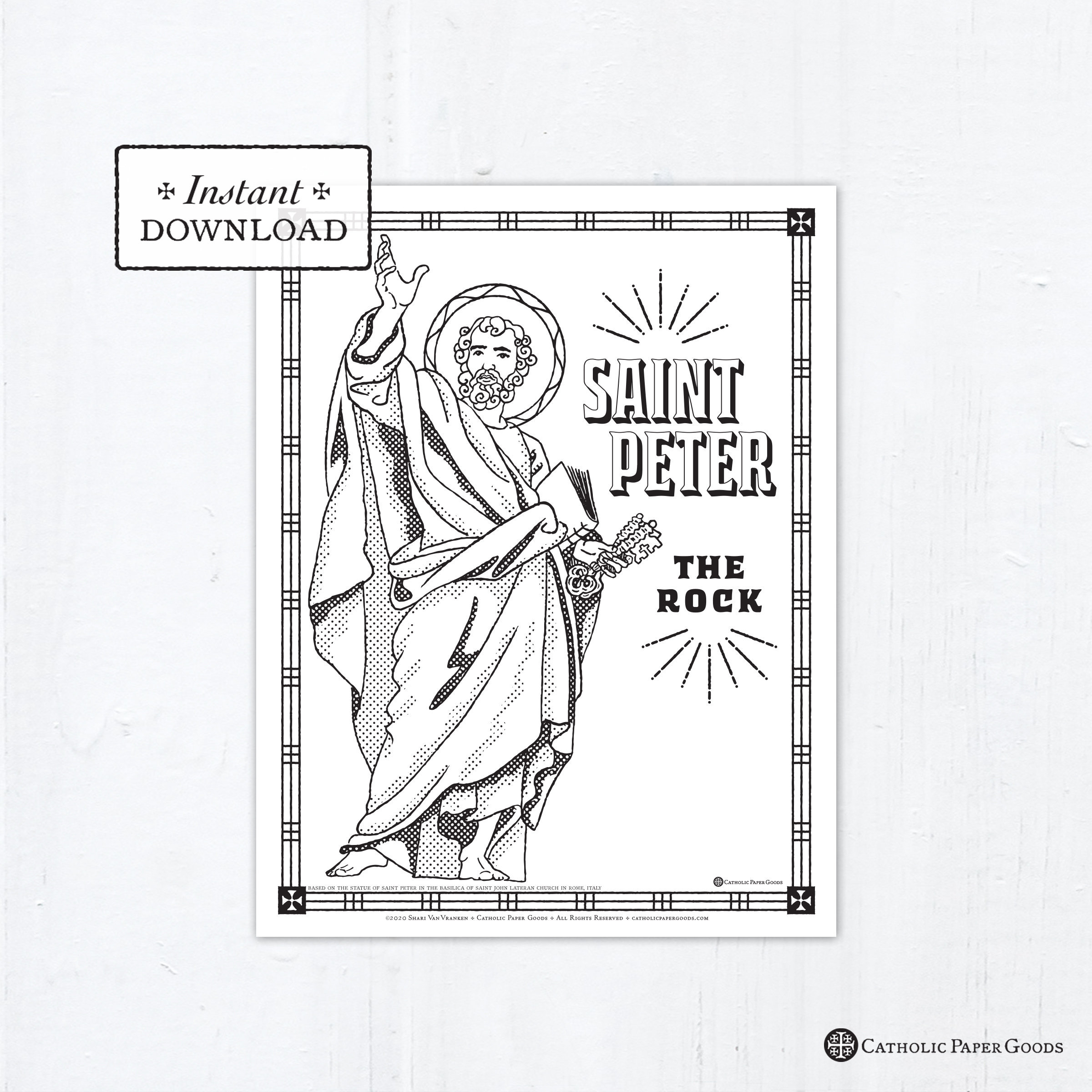Catholic coloring page