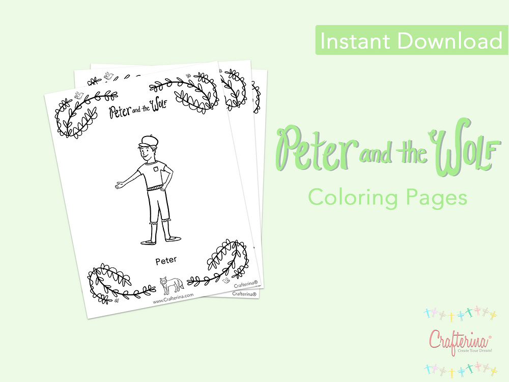 Peter and the wolf coloring pages