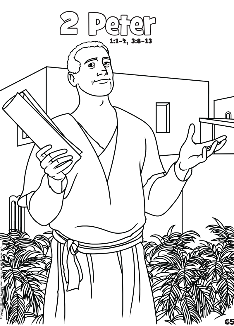 Peter books of the bible coloring kids coloring activity kids answers