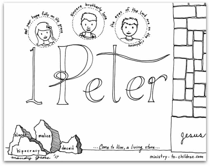Peter bible book coloring page