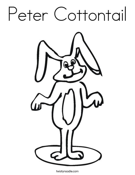 Peter cottontail coloring page