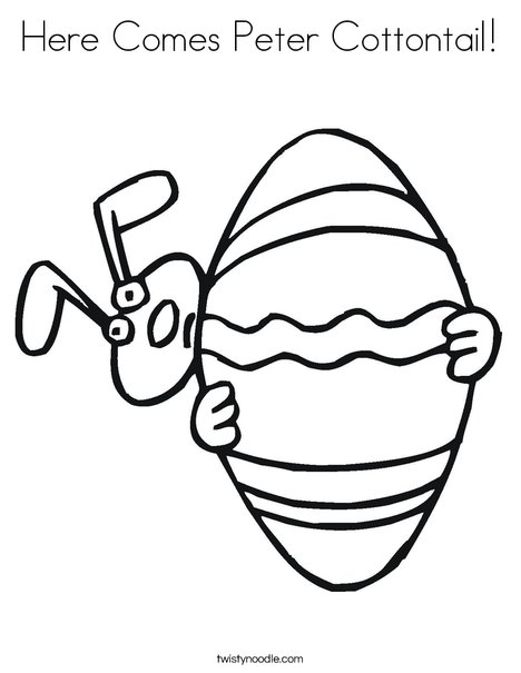 Here es peter cottontail coloring page
