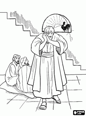 Following the arrest of jesus in the palace peter denies to be his disciples three times befoâ bible coloring pages bible coloring sunday school coloring pages