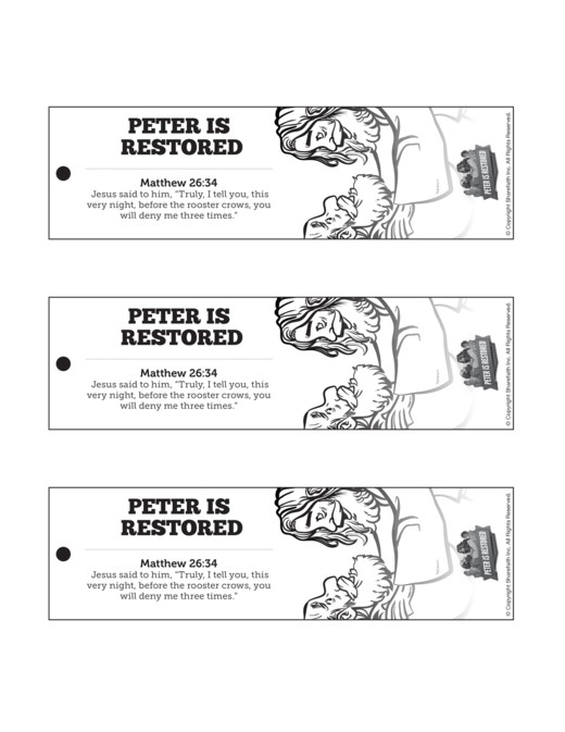 John peter is restored bible bookmarks clover media
