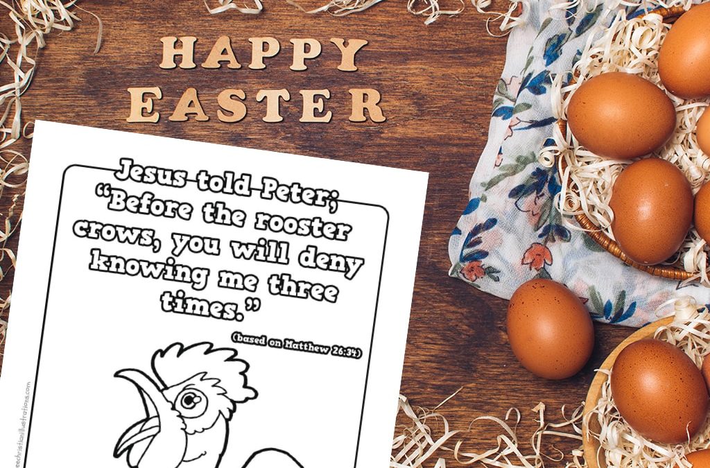 Rooster crows printable coloring sheet â