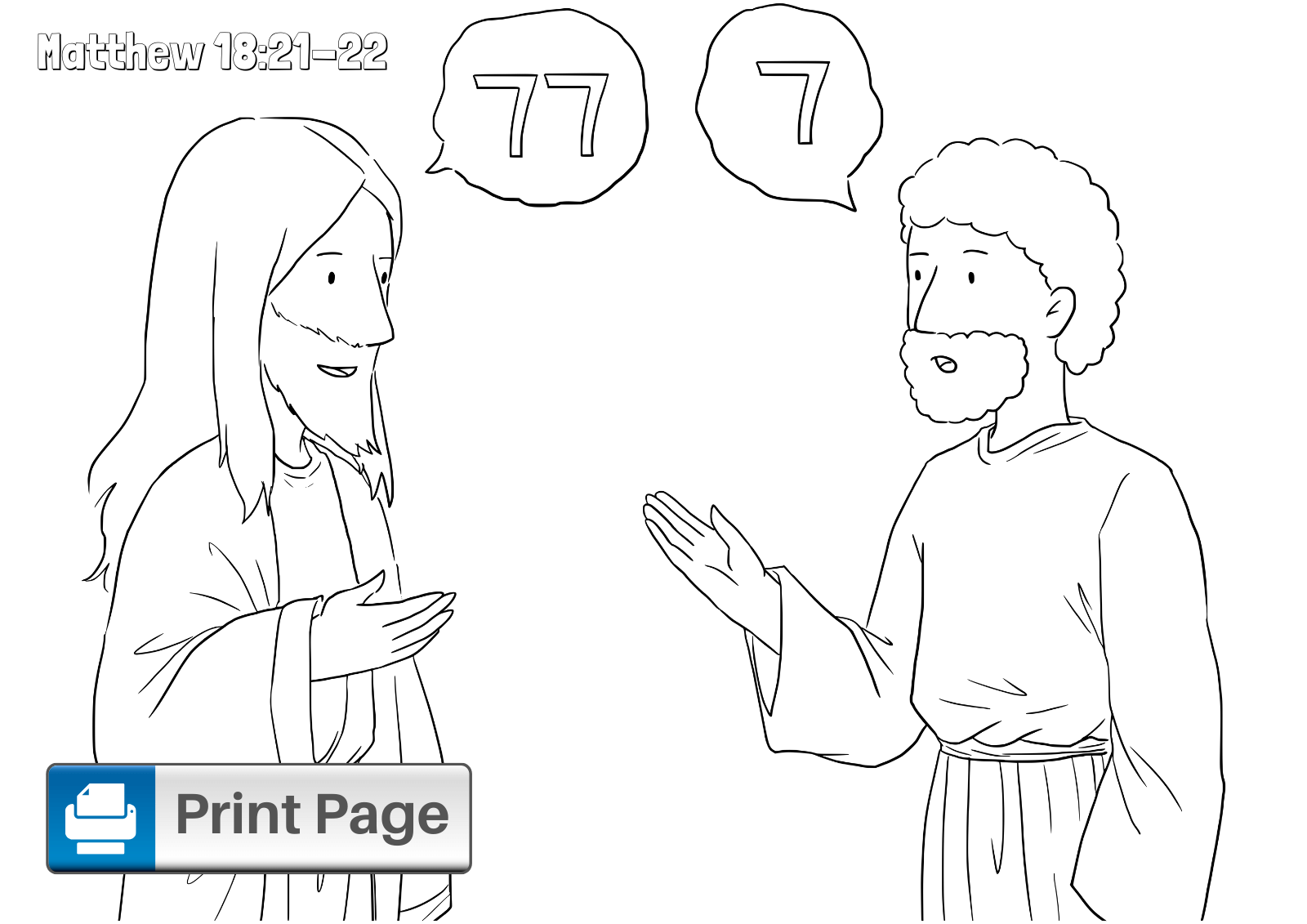 Free fiveness in the bible coloring pages for kids â connectus
