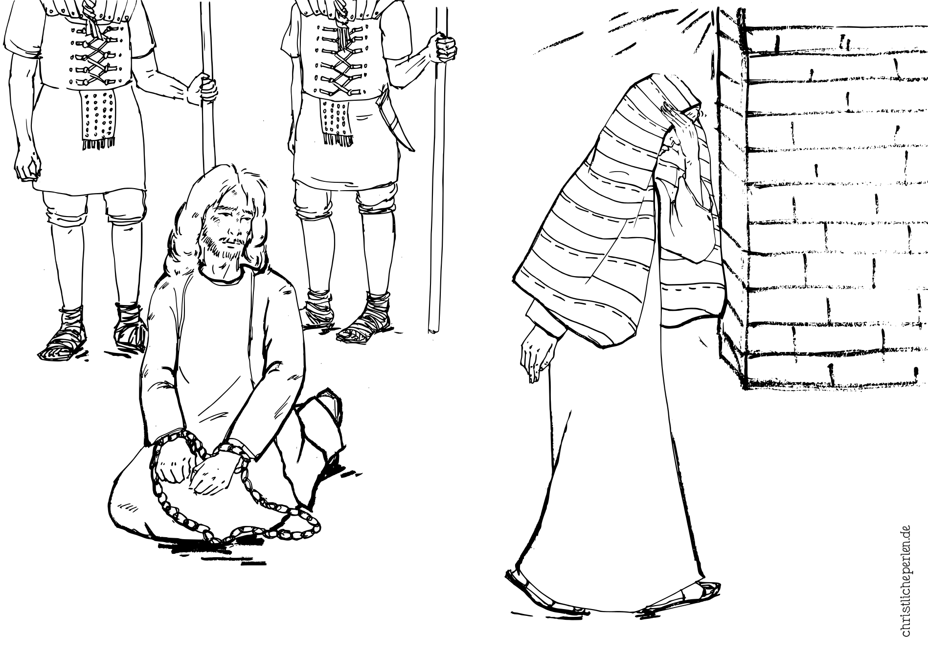 Petrus verleugnet jesus ausmalbilder peter denies jesus coloring pages christliche perlen