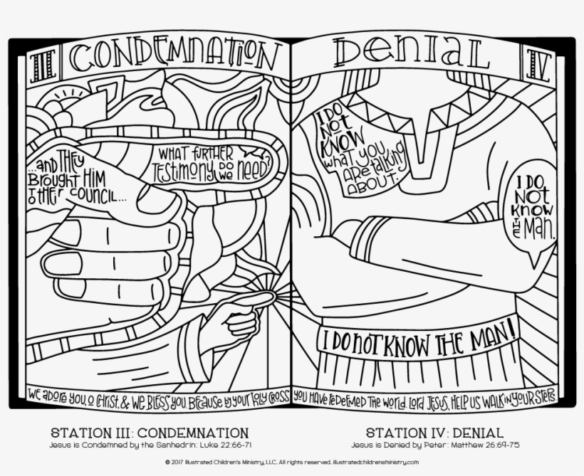 Stations of the cross coloring pages