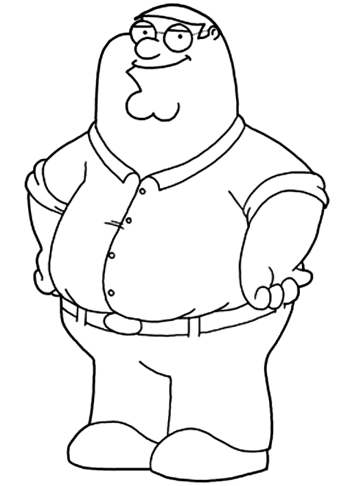 Drawing from family guy coloring page