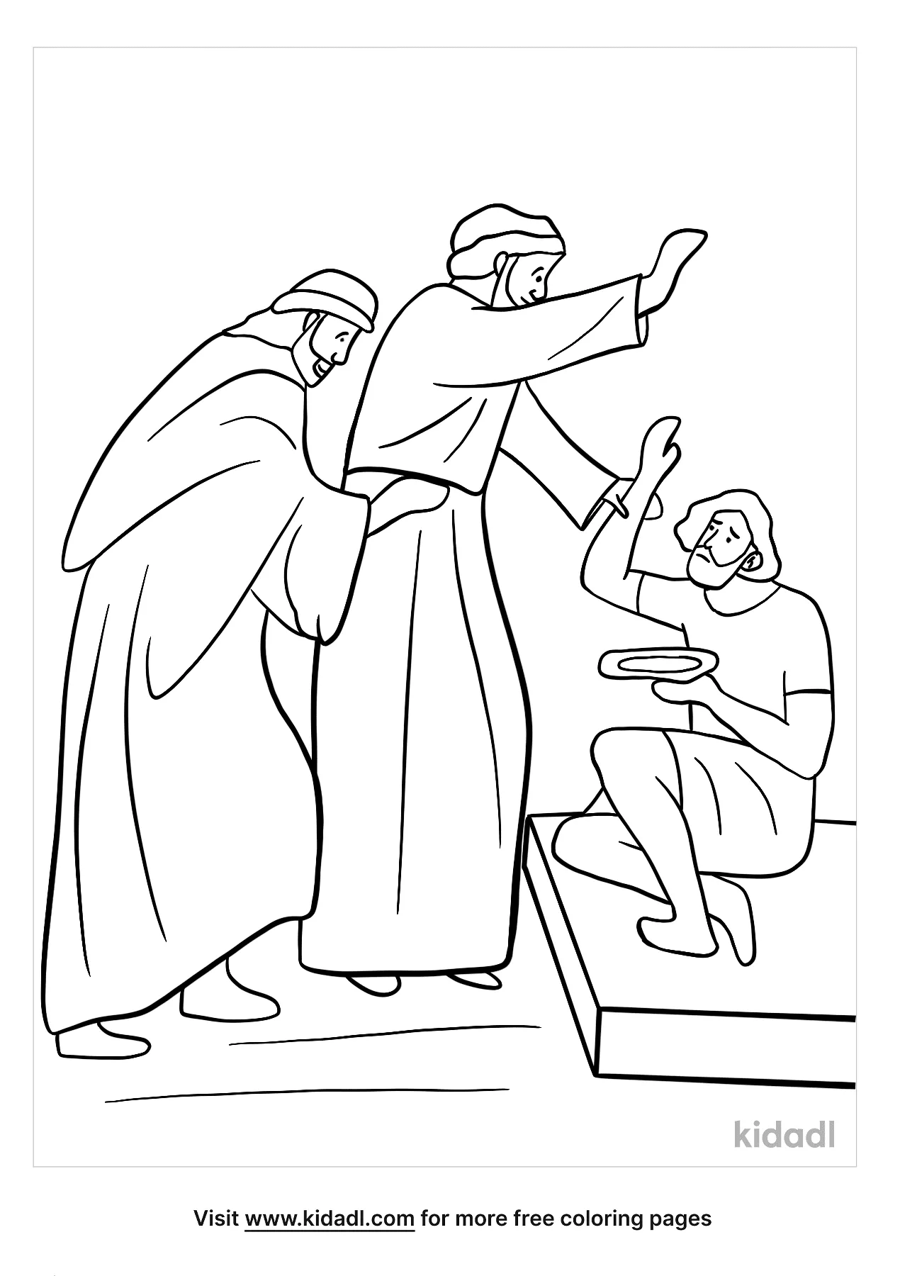 Free peter and john coloring page coloring page printables