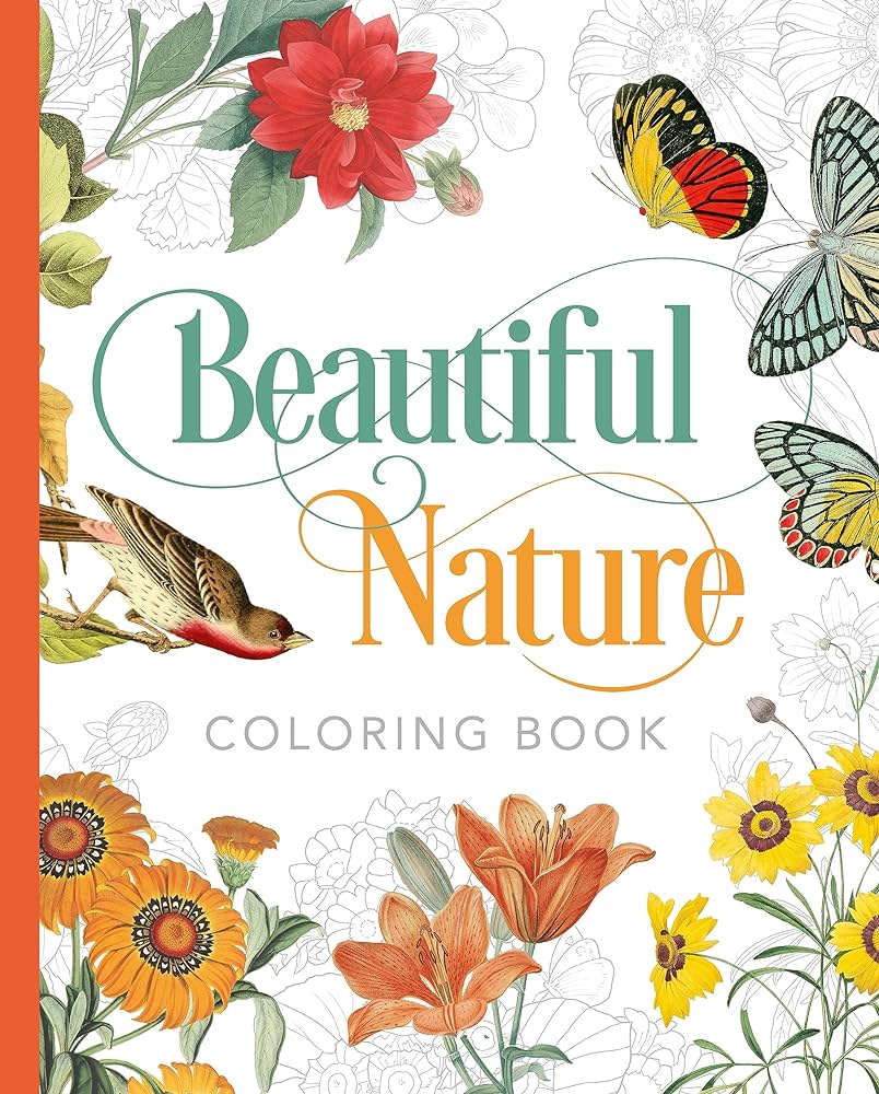 Beautiful nature coloring book gray peter audubon john james redoutã pierre