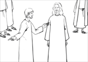 Jesus took with him peter james and john the brother of james and led them up a high mountain coloring page free printable coloring pages