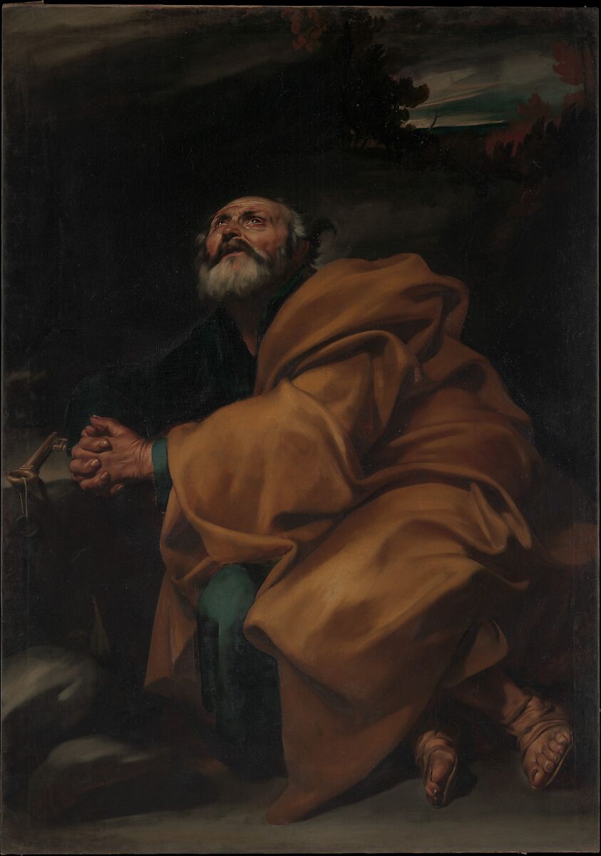 Jusepe de ribera called lo spagnoletto the tears of saint peter the metropolitan museum of art