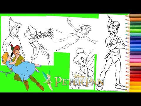 Disney peter pan wendy tinkerbell coloring pages for kids