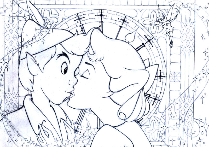 Kiss wendy and peter pan