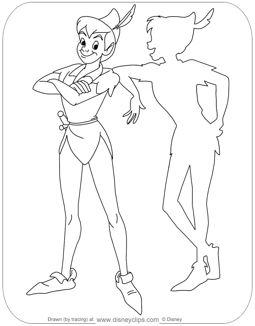 Printable peter pan coloring pages
