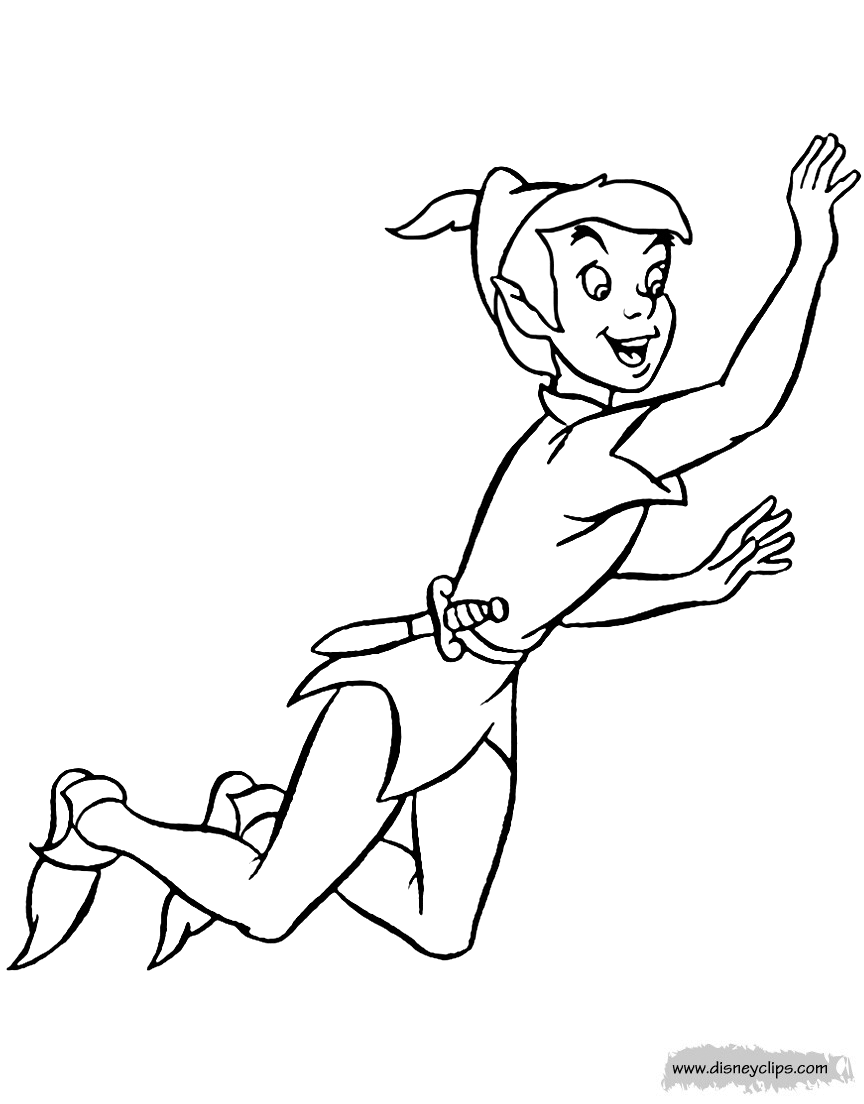 Printable peter pan coloring pages