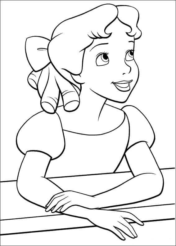 Characters from peter pan coloring page