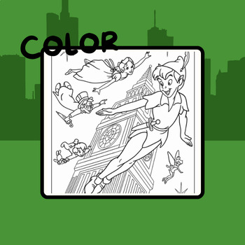 Adventures in neverland peter pan coloring pages by fun skills studio english