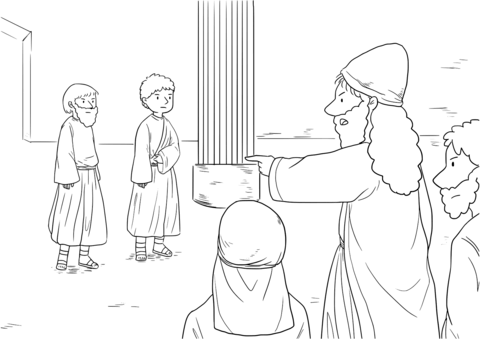 Acts peter and john preach coloring page free printable coloring pages