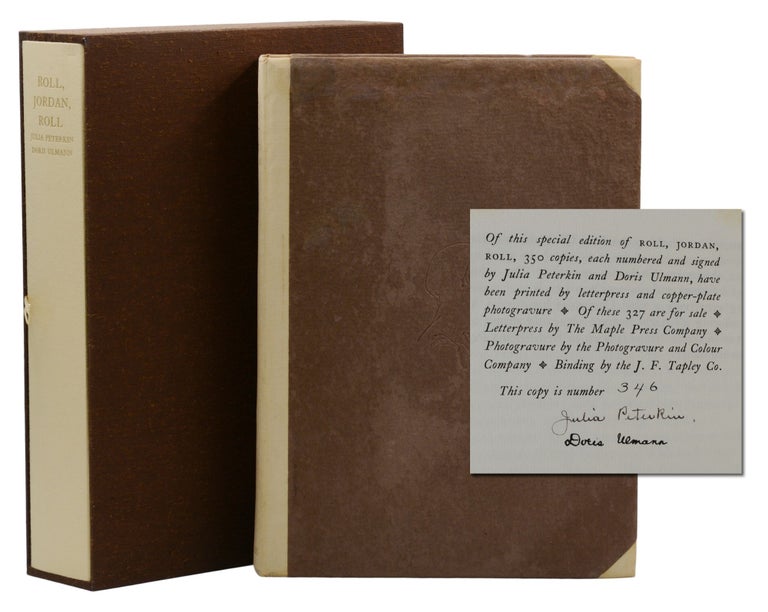 Roll jordan roll julia peterkin doris ulmann text photographs signed limited first edition