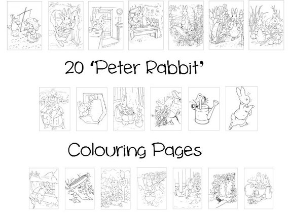 Peter rabbit colouring book pack x a sheets original beatrix potter designs rainy day holiday craft for children