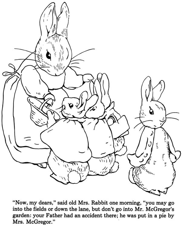 Wele to dover publications rabbit colors coloring books beatrix potter illustrations