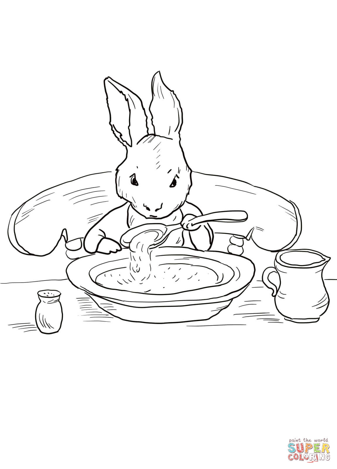 Peter rabbit at home coloring page free printable coloring pages