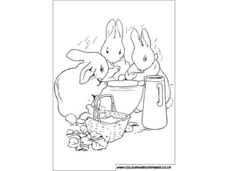 Peter rabbit colouring pages and kids colouring activities ppt