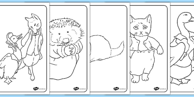 Beatrix potter coloring pages teacher